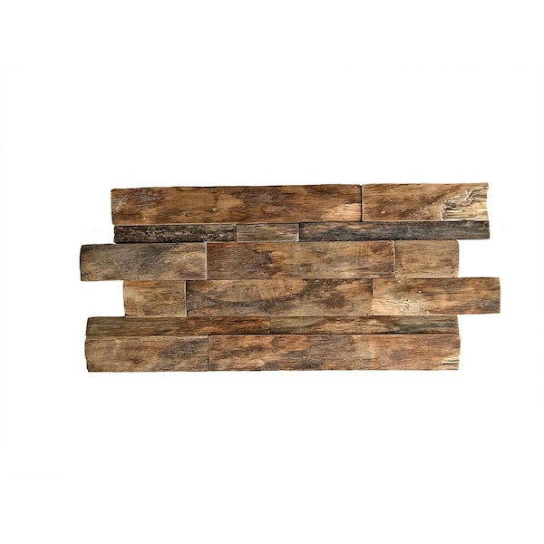 Ekena Millwork Shipboard Boat Wood Mosaic Wall Tile, Natural Finish, 23 3/4"W x 11 7/8"H x 3/4"P WPW24X12SHMENA - main